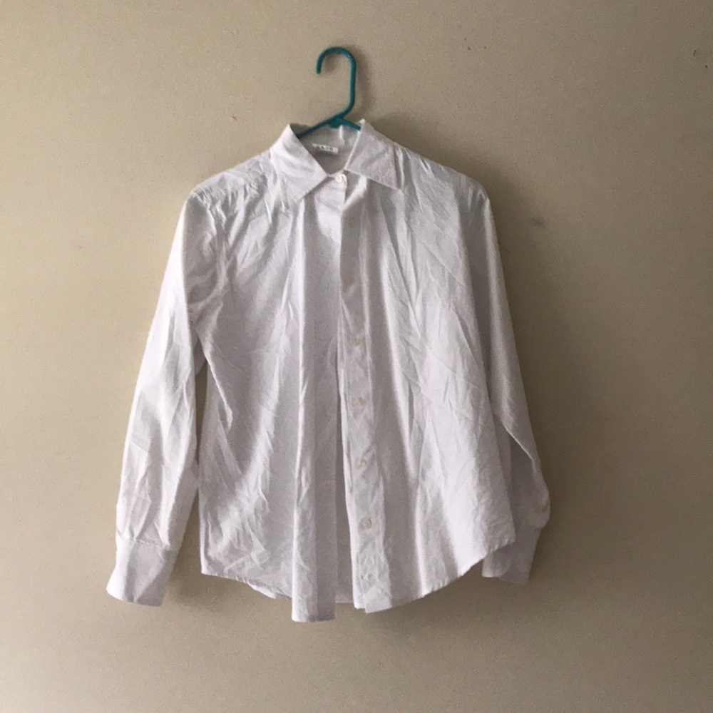 White button down blouses